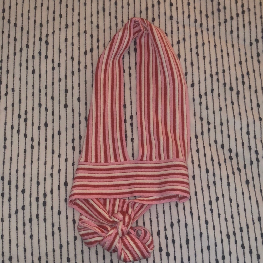 NWT Trendy Striped Halter Top